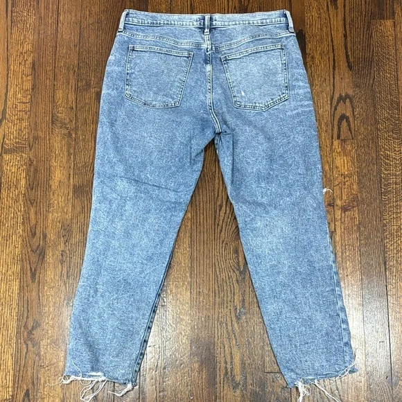 Gap Distressed girlfriend Blue Jeans size 12 - Picture 3 of 5